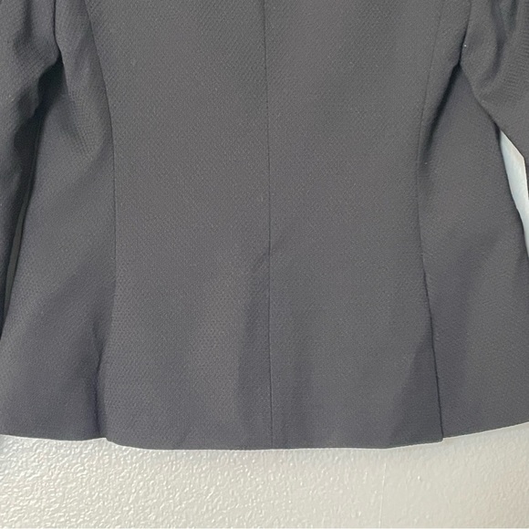 Theory ‘Gabrielle’ Textured Single Breasted Single Button Black Blazer Size 8 - Picture 11 of 14